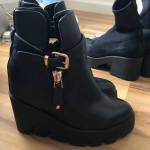 Bucco chunky platform booties